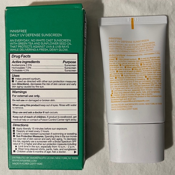 ☀️NIB☀️INNISFREE Daily UV Defense Invisible Broad Spectrum SPF 36 Sunscreen - Picture 4 of 11